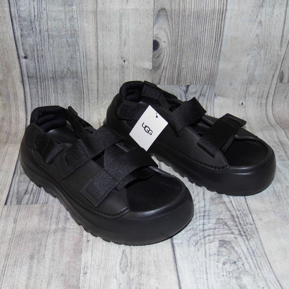 UGG Stratus Strappy Black Sandals Womens Size 9